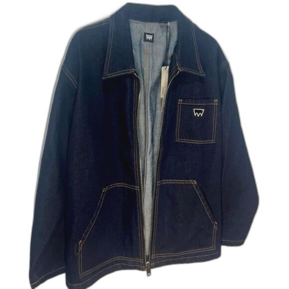 Levi's Skateboard Denim Garage Jacket Mens XL Work Chore NWT Dark Wash Jean Coat - Picture 9 of 10